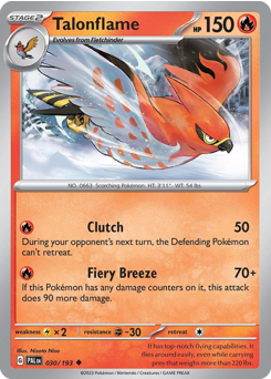 Talonflame — Paldea Evolved 030