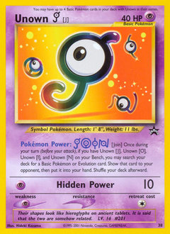 Unown [J] — Wizards Black Star Promos 038