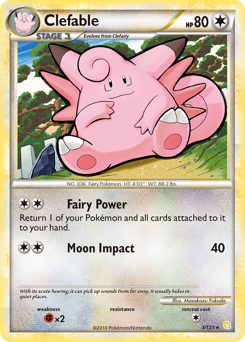 Clefable — HeartGold & SoulSilver 003