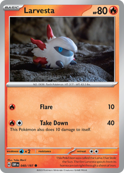 Larvesta — Obsidian Flames 040