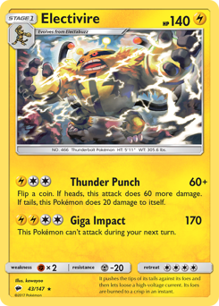 Electivire — Burning Shadows 043