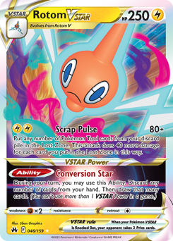 Rotom VSTAR — Crown Zenith 046