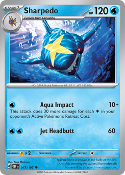 Sharpedo — Obsidian Flames 047