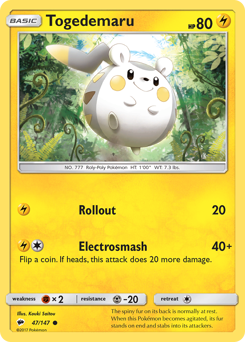 Togedemaru — Burning Shadows 047