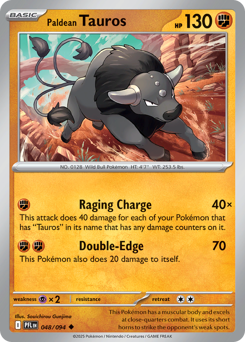 Paldean Tauros — Phantasmal Flames 048