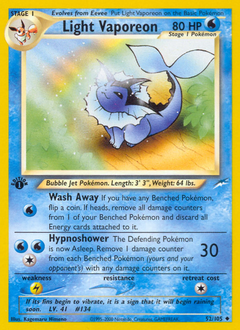 Light Vaporeon — Neo Destiny 052