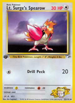 Lt. Surge's Spearow — Gym Heroes 052