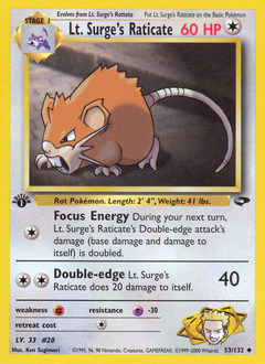 Lt. Surge's Raticate — Gym Challenge 053