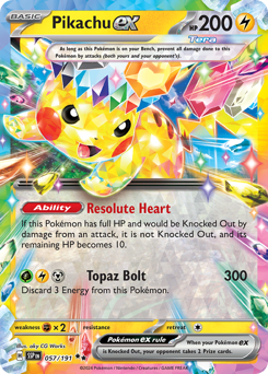 Pikachu ex — Surging Sparks 057