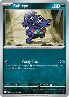 Sableye — Phantasmal Flames 059
