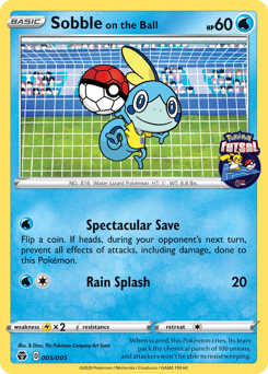Sobble on the Ball — Pokémon Futsal Collection 005