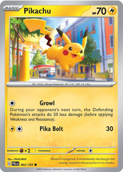 Pikachu — Paldea Evolved 062