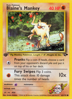 Blaine's Mankey — Gym Challenge 063