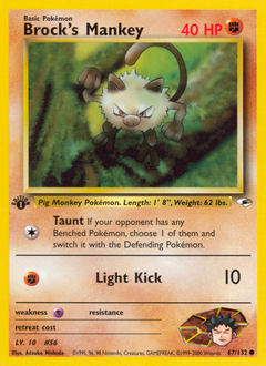 Brock's Mankey — Gym Heroes 067
