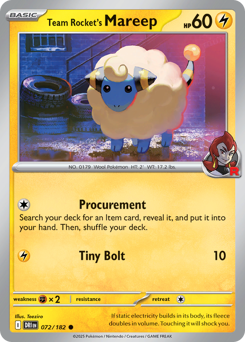 Team Rocket's Mareep — Destined Rivals 072
