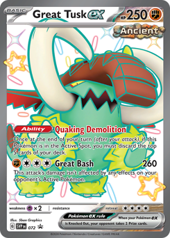 Great Tusk ex — Scarlet & Violet Black Star Promos 072