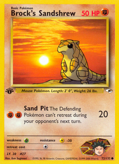 Brock's Sandshrew — Gym Heroes 072