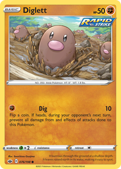 Diglett — Chilling Reign 076