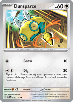 Dunsparce — Prismatic Evolutions 079