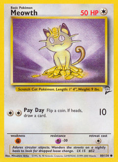 Meowth — Base Set 2 080