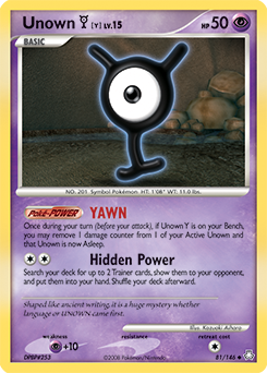 Unown [Y] — Legends Awakened 081
