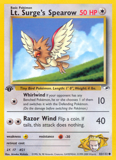 Lt. Surge's Spearow — Gym Heroes 083