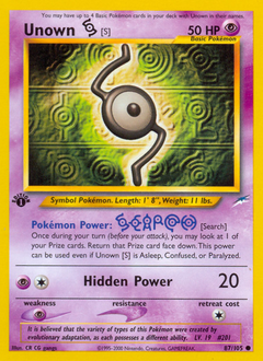 Unown [S] — Neo Destiny 087