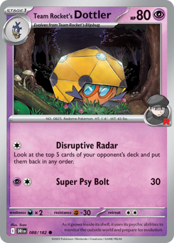 Team Rocket's Dottler — Destined Rivals 088