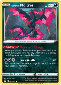 Galarian Moltres — SWSH7 093