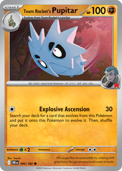 Team Rocket's Pupitar — Destined Rivals 095