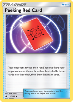 Peeking Red Card — Crimson Invasion 097