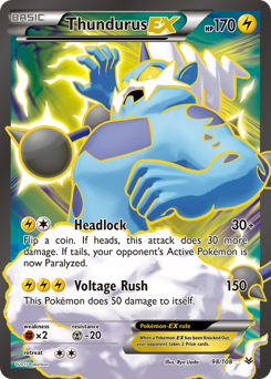 Thundurus-EX — Roaring Skies 098
