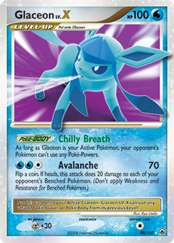 Glaceon LV.X — Majestic Dawn 098