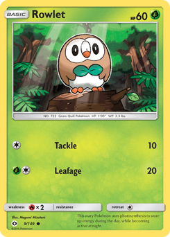 Rowlet — Sun & Moon 009