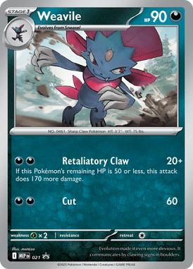 Weavile — Mega Evolution Promos 021