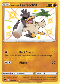 Galarian Farfetch'd — Shining Fates Shiny Vault SV063