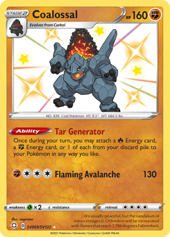 Coalossal — Shining Fates Shiny Vault SV069