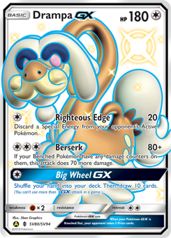 Drampa-GX — Hidden Fates Shiny Vault SV80