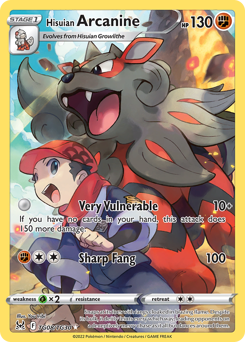 Hisuian Arcanine — Lost Origin Trainer Gallery TG08