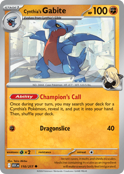 Cynthia's Gabite — Ascended Heroes 110
